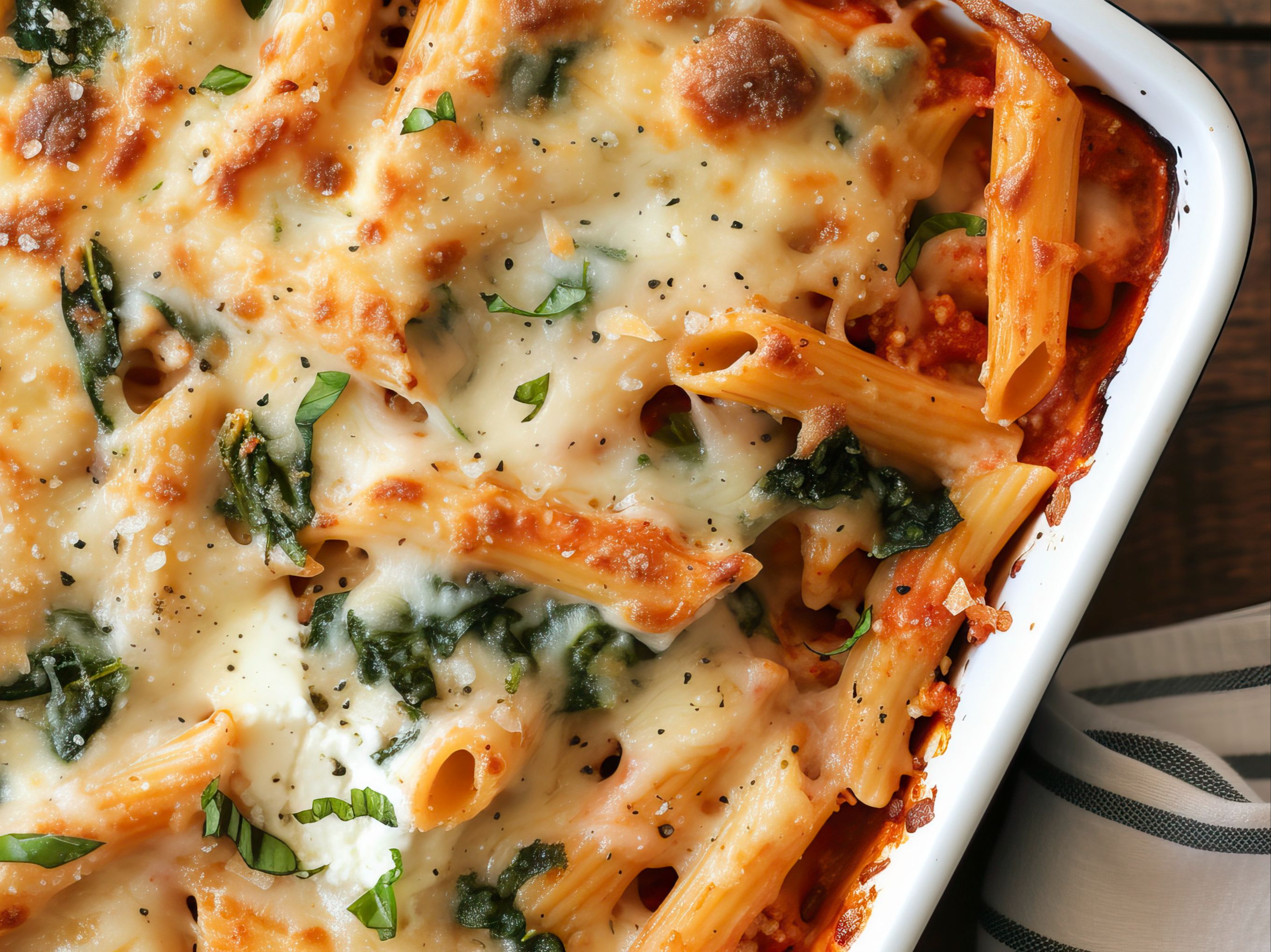 Lunch Baked ziti.