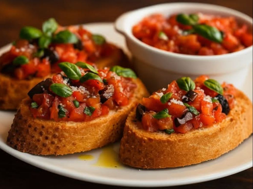 Bruschetta Appetizer.