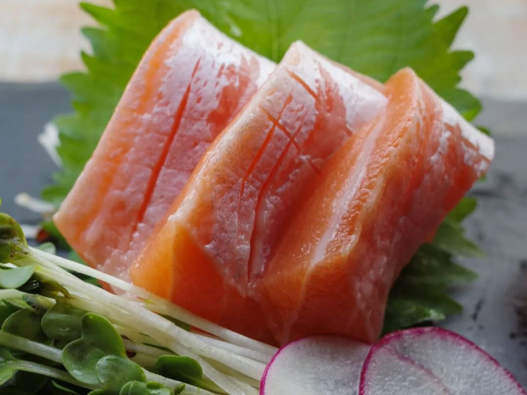 Salmon Belly Sashimi.