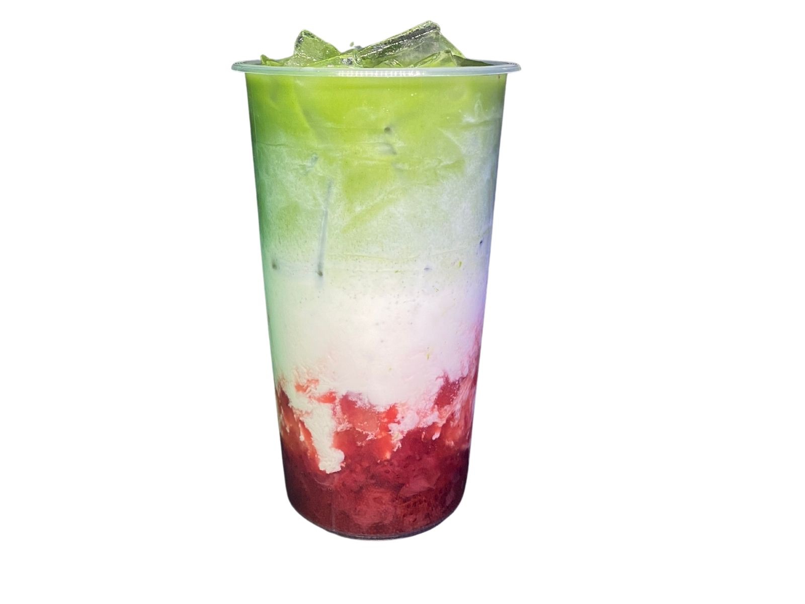 Strawberry Matcha Lava Latte.