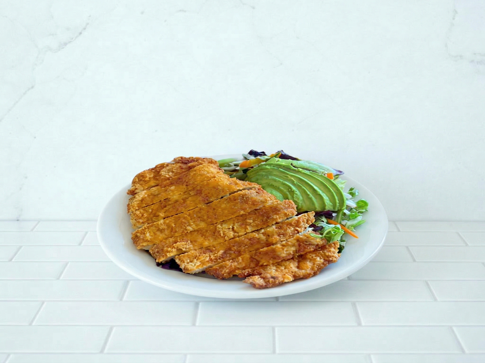 Chicken Katsu Avocado Salad.