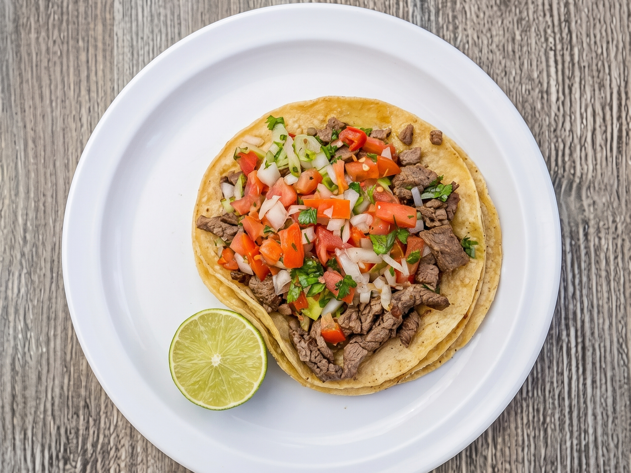 Carne Asada Soft Taco, Guacamole, Salsa Fresca
