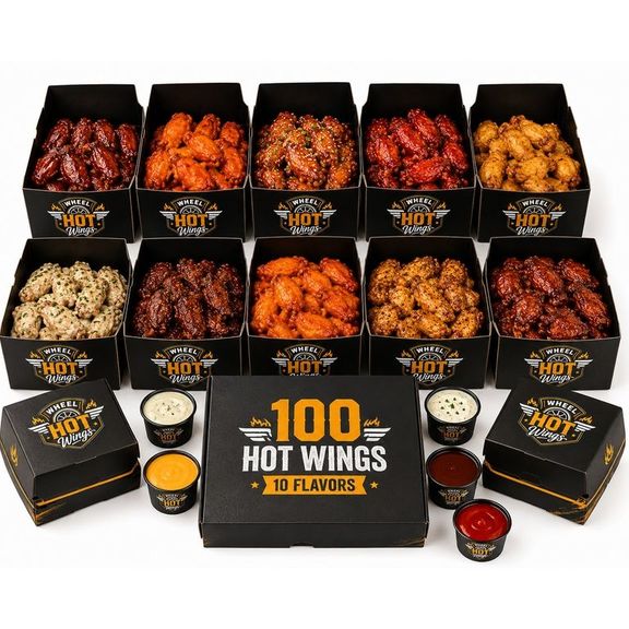 100 Hot Wings(10 Flavors)