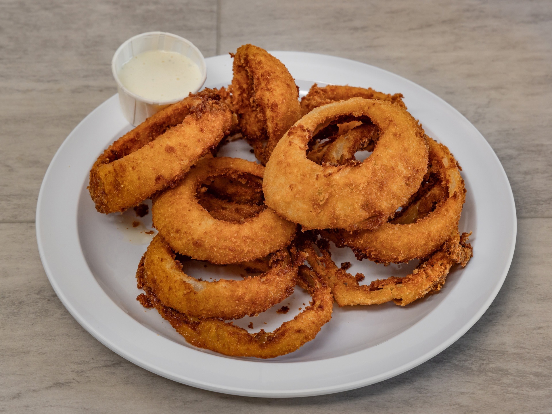 House Made Onion Rings.