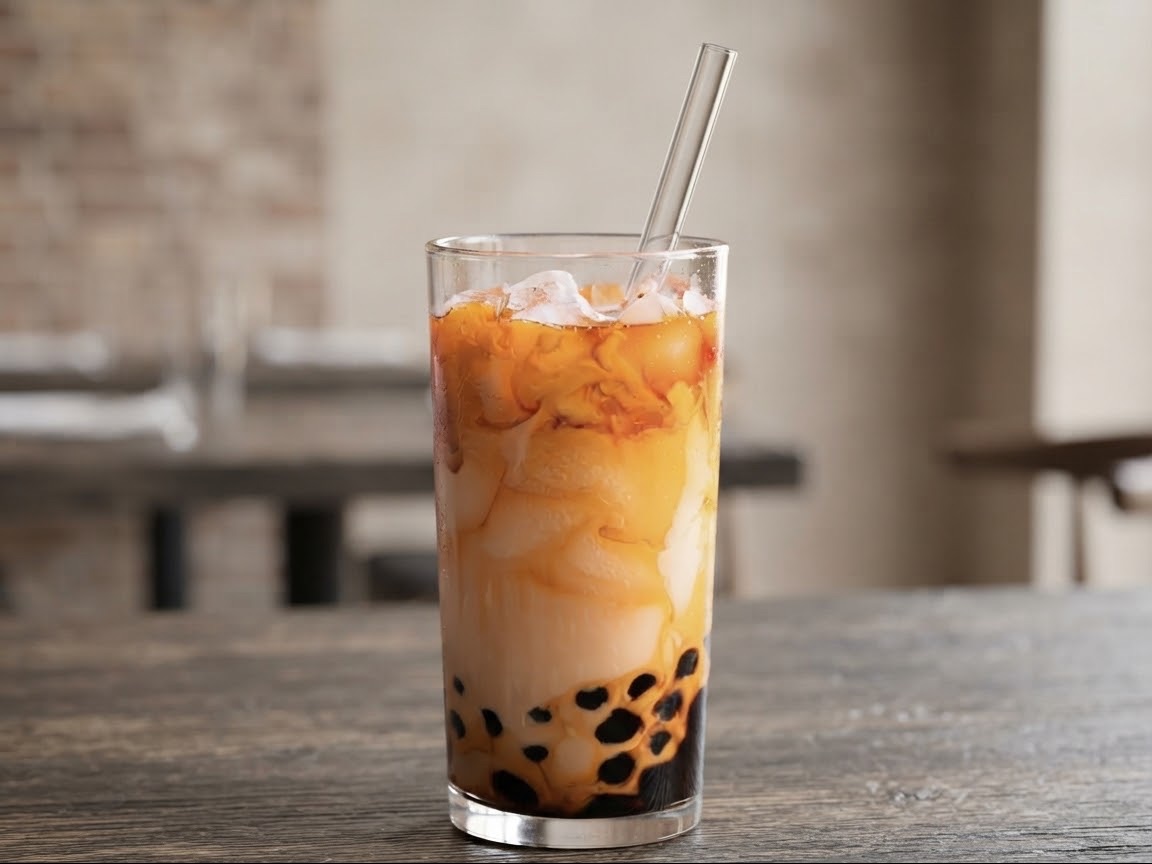Thai Tea With Boba.