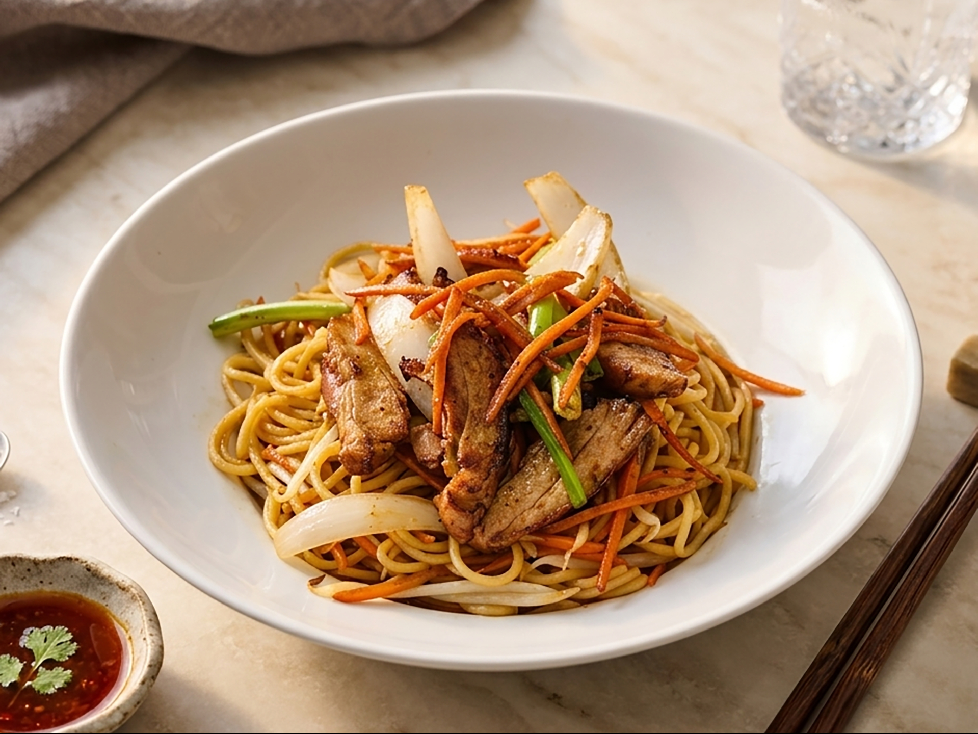 L3. Grilled Chicken Lo-Mein Stir-Fry.