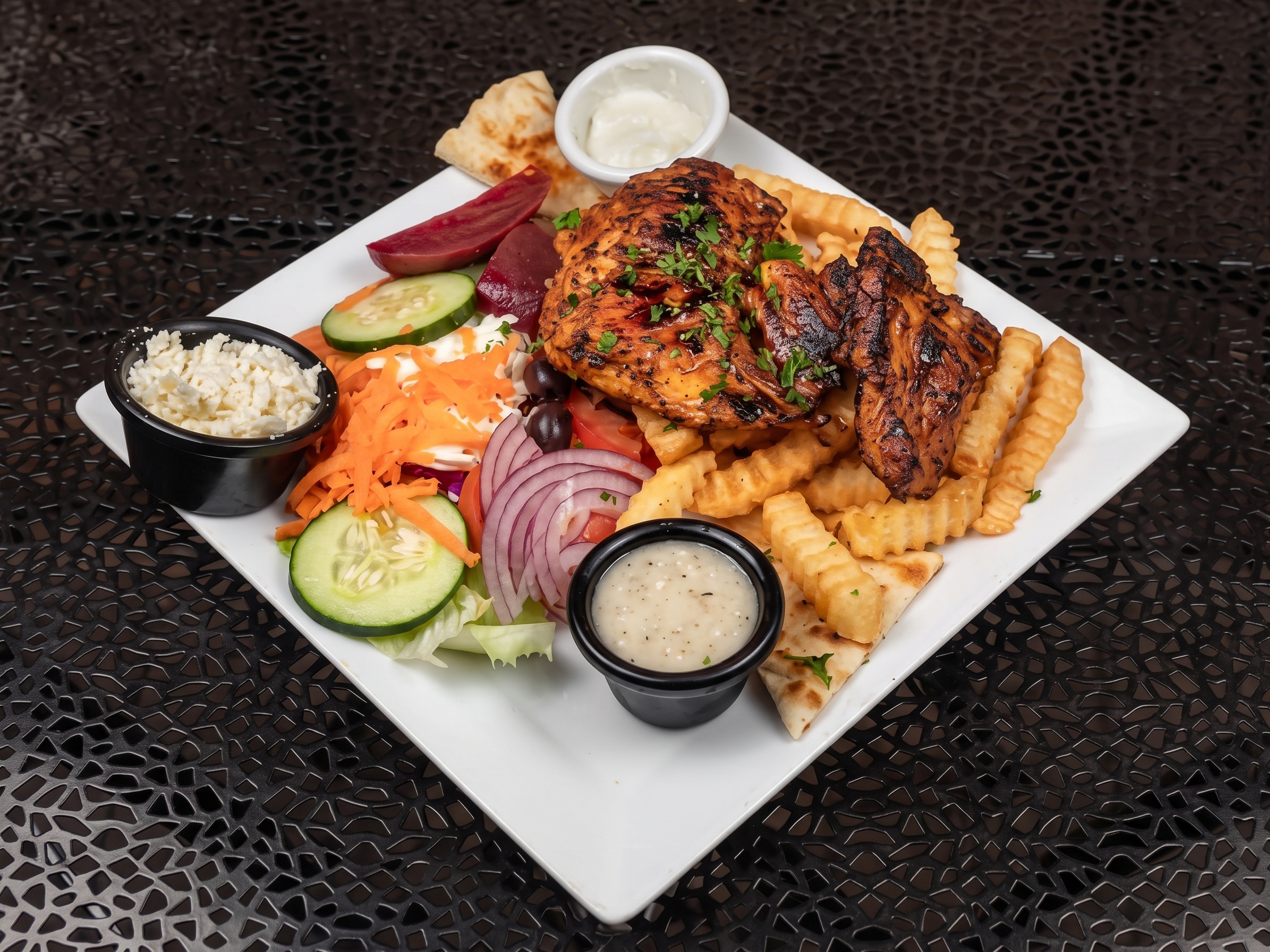 Deboned Chicken 1/2 White Meat Only With Choice Of Your 2 Sides.
