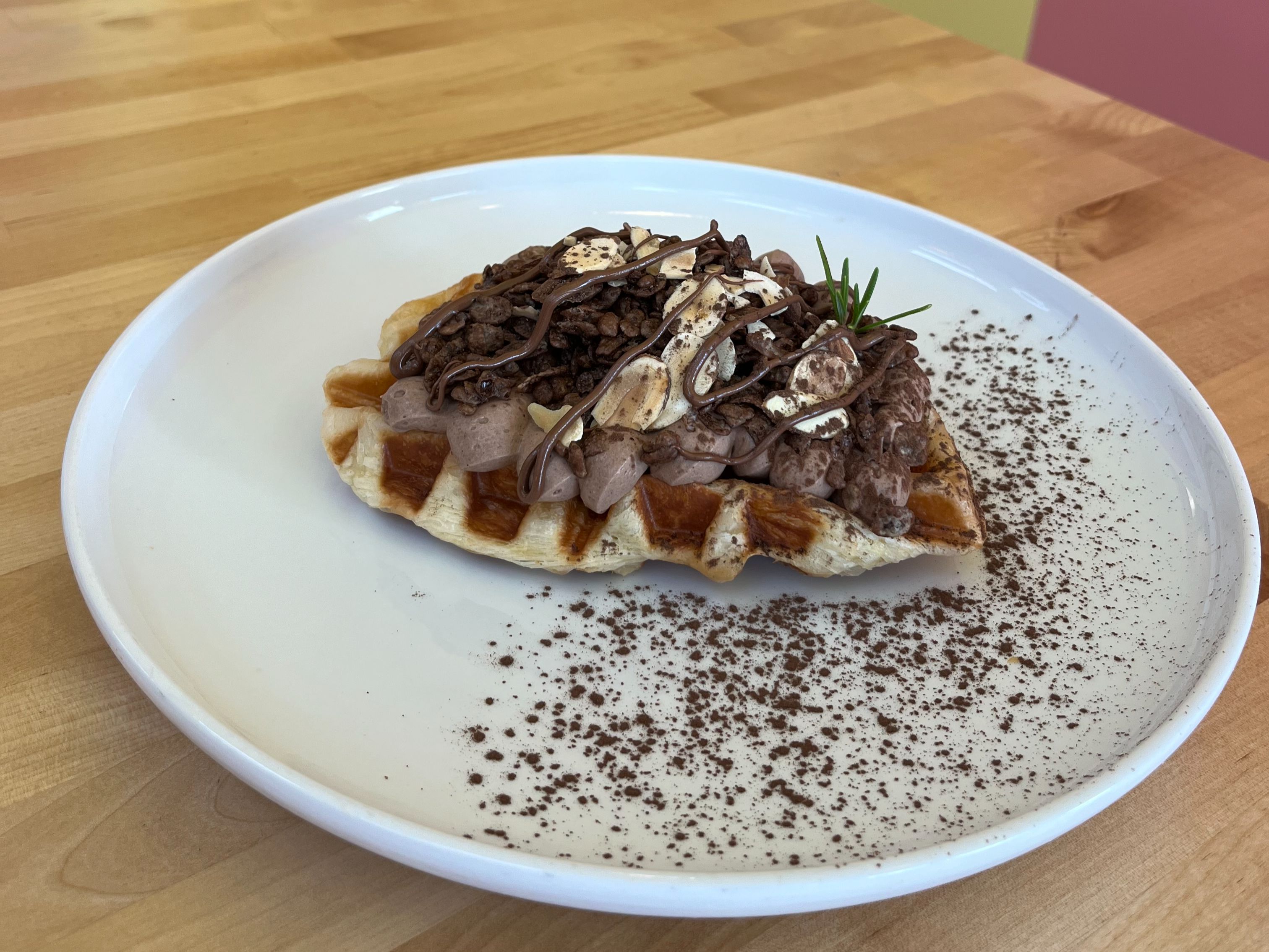 Coco Pebbles Croffle.