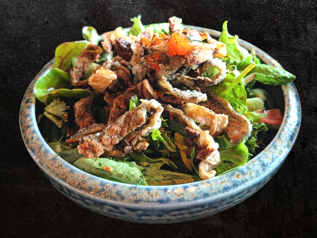Salmon Skin Salad.