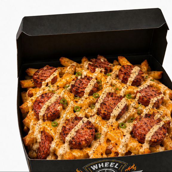 Loaded Fries with Italian Sausage