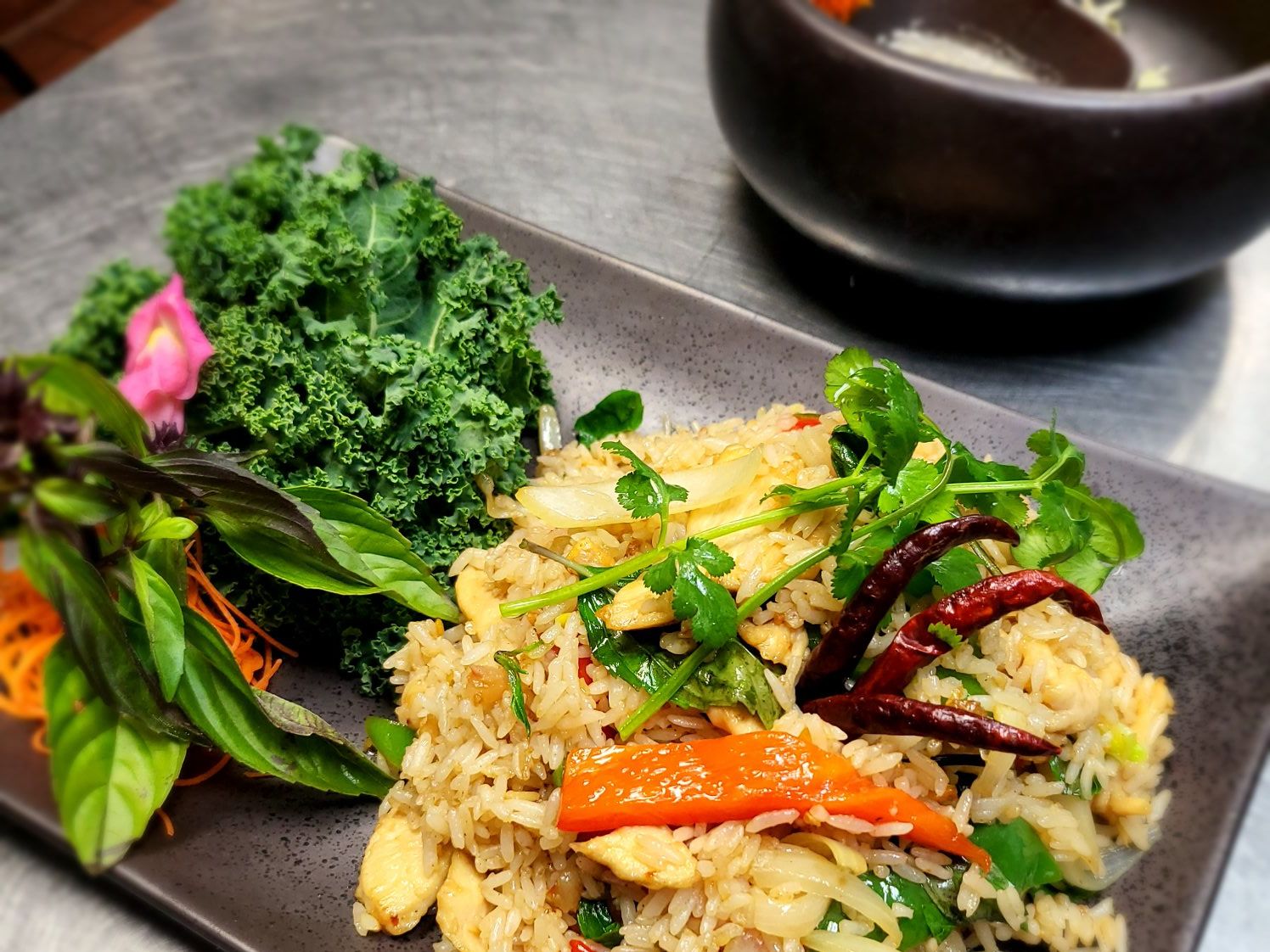 Spicy Basil Fried Rice (Khoa Pad Kraprow).