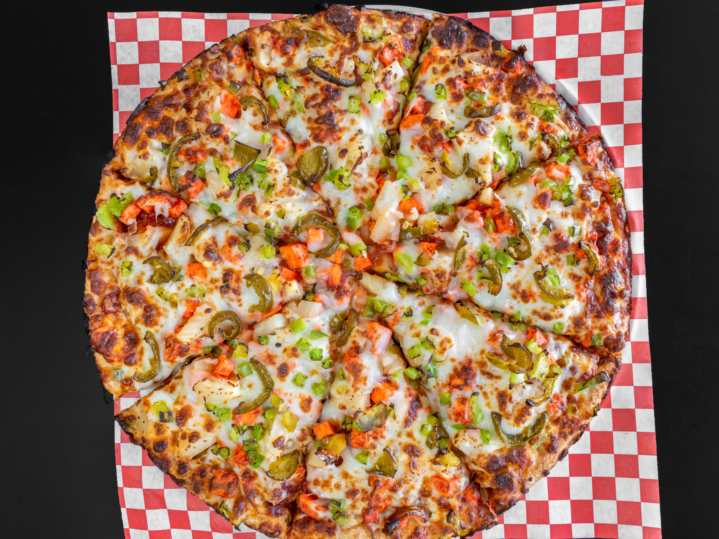 BBQ Paneer Pizza.