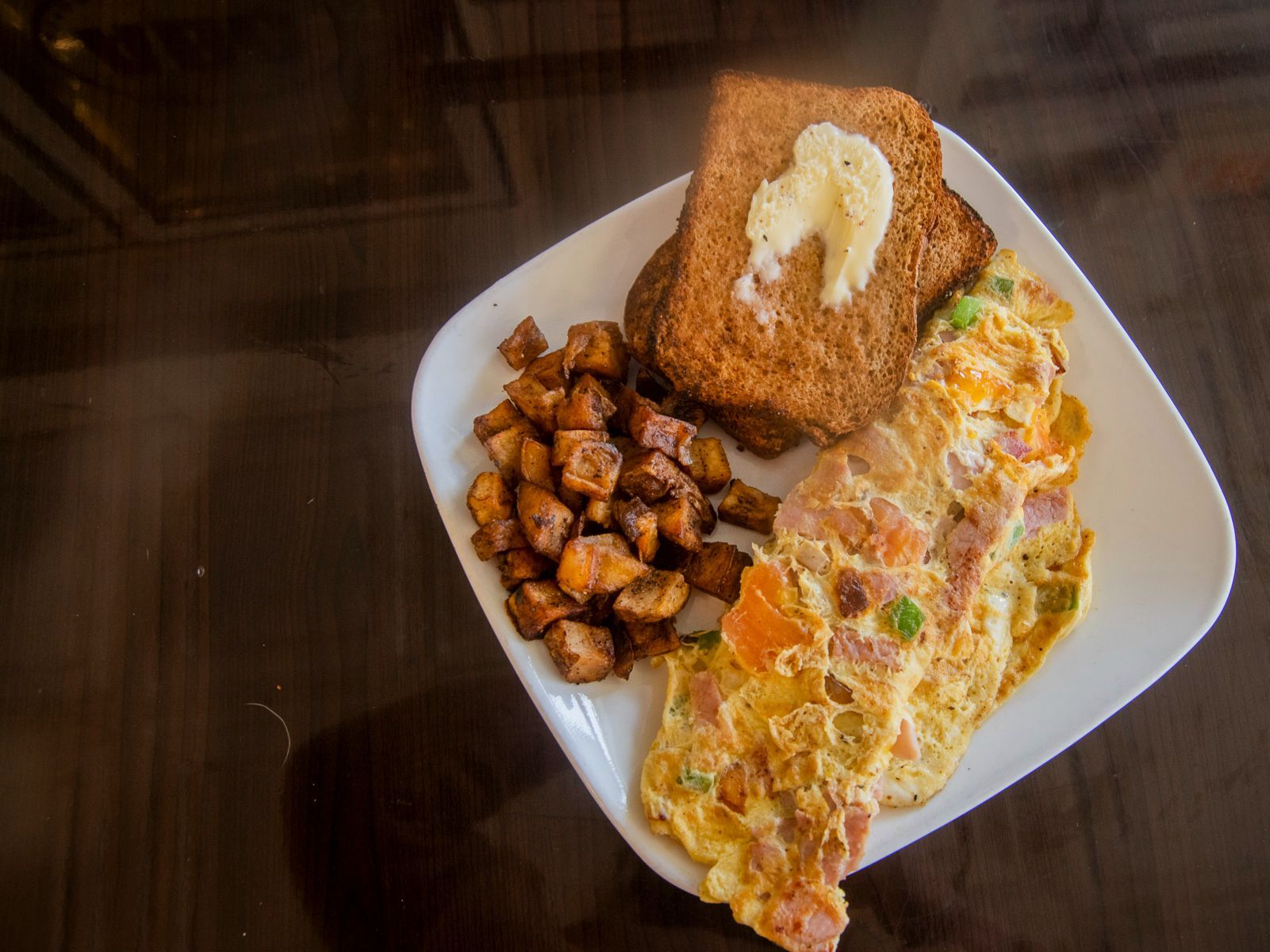 Western Omelet Ham Peppers Onion.