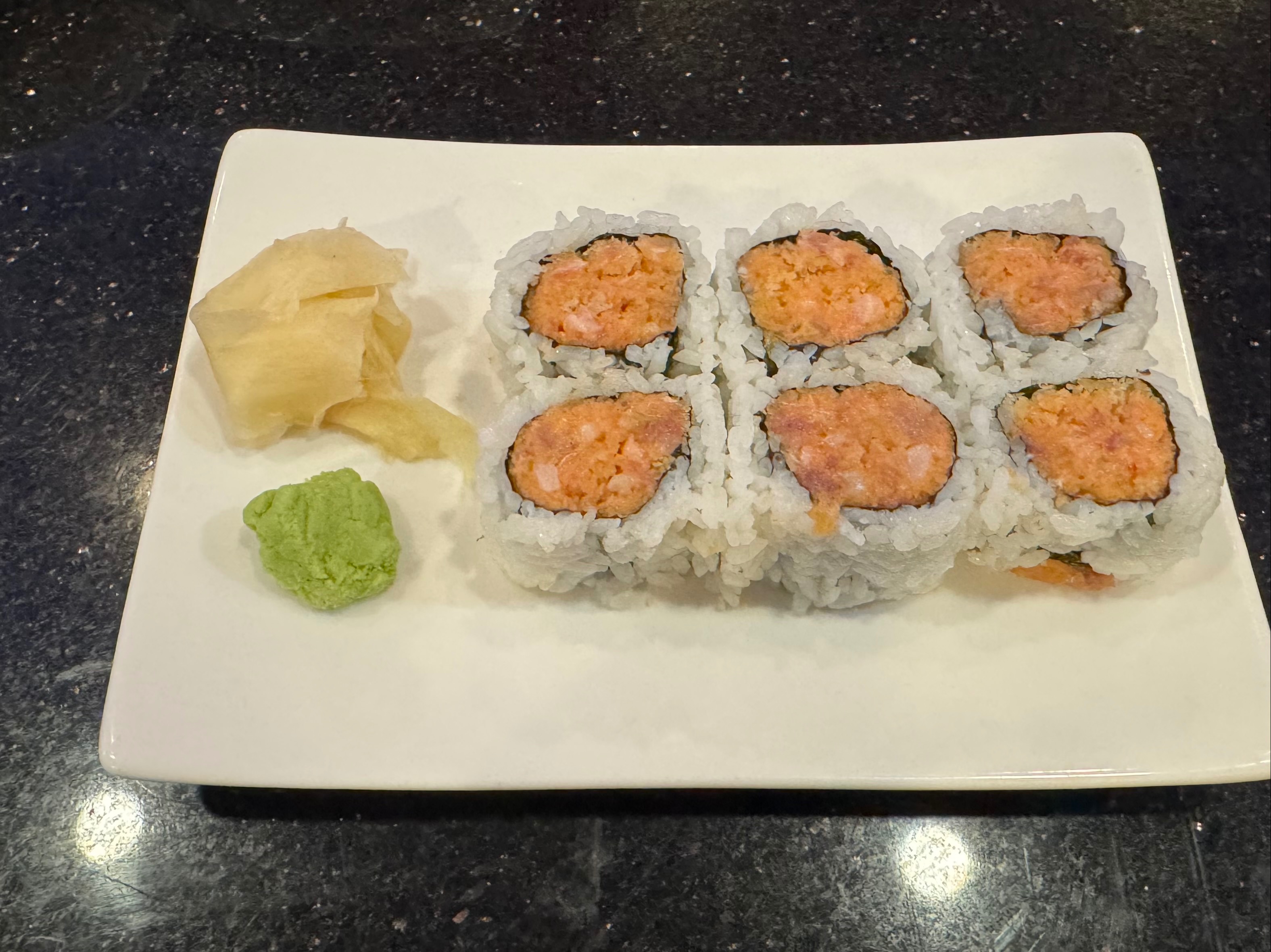 Spicy Yellowtail Crunch Roll*.