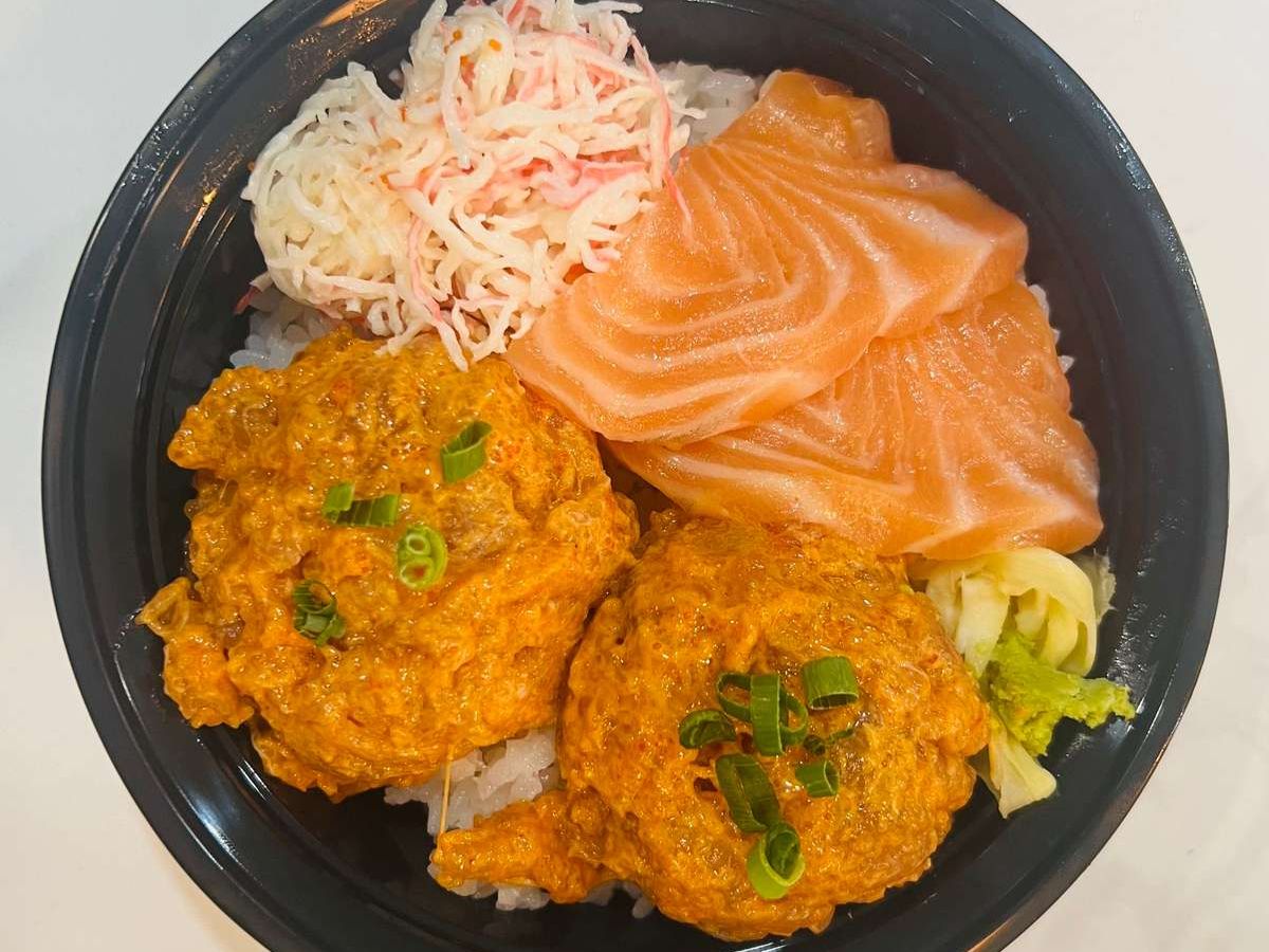 Spicy Ahi Salmon Sashimi Don.