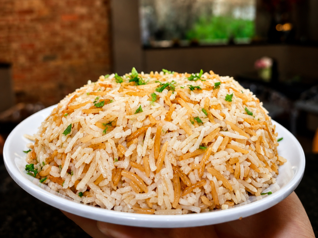 White rice.