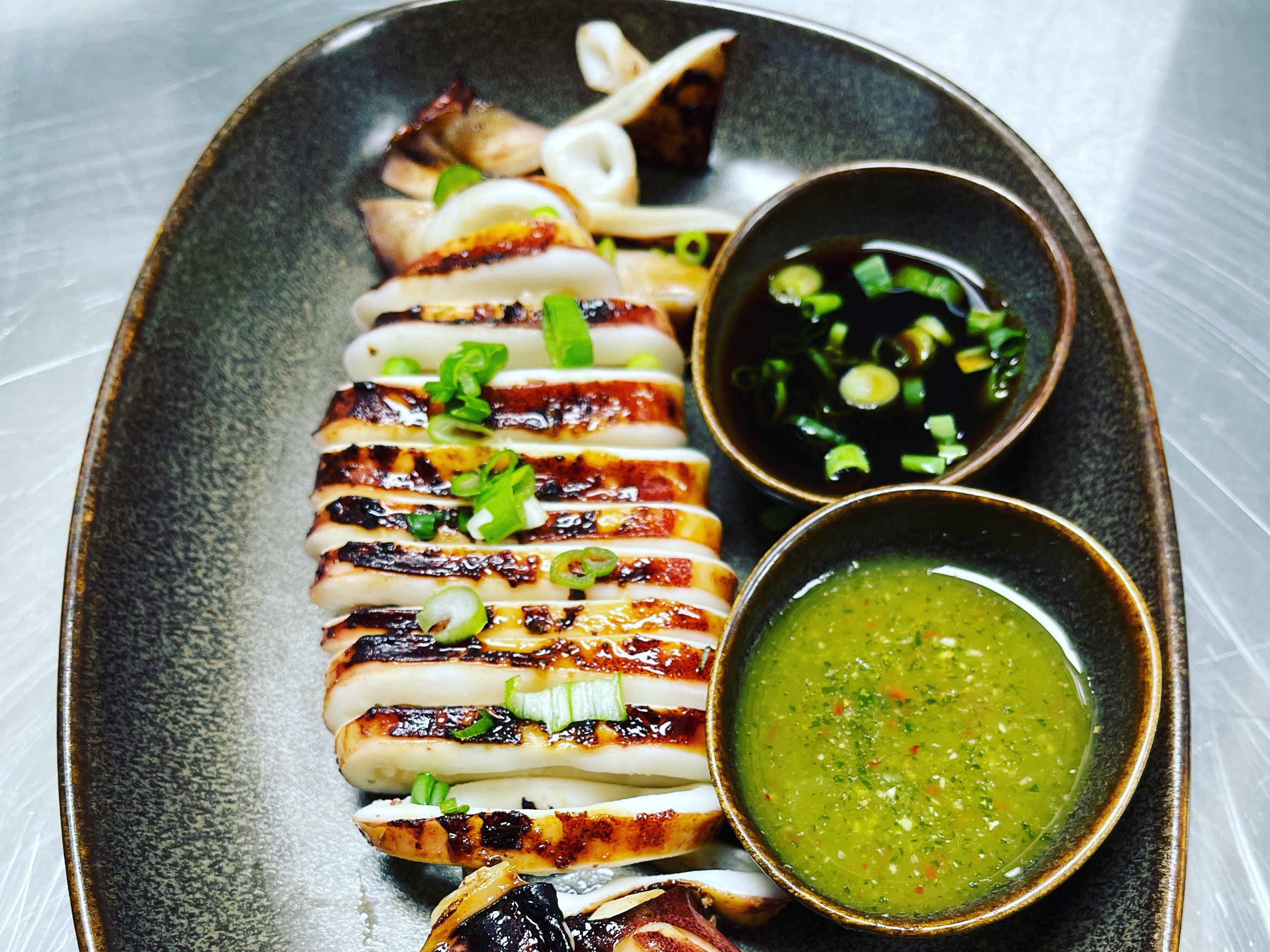 Grilled Whole Squid.