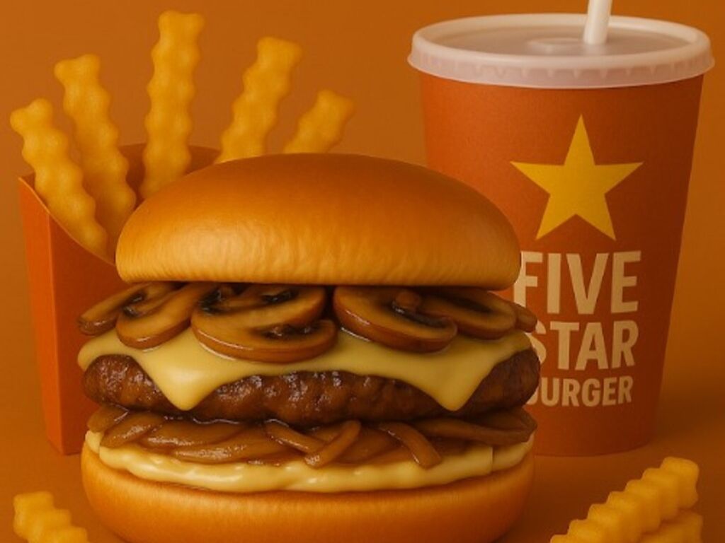 11.Mushrooms Swiss Burger Combo.