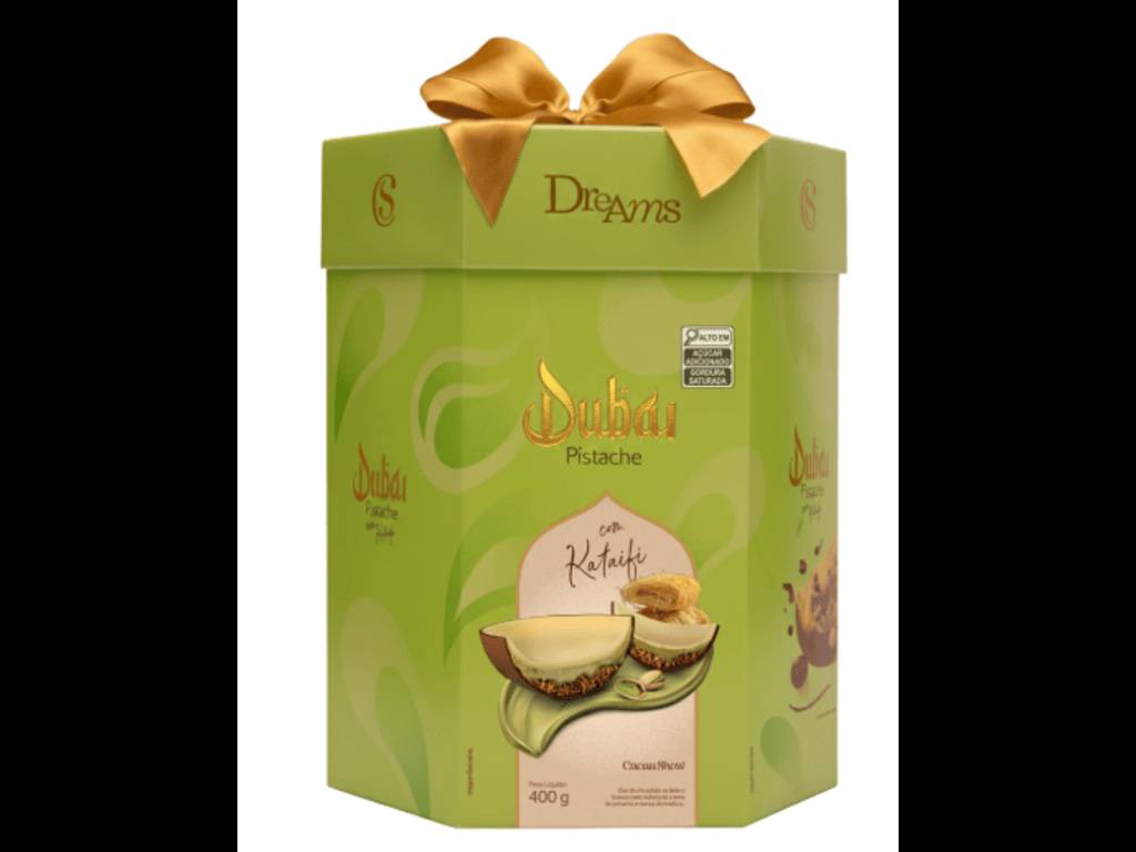Cacau Show Ovo de Pascoa Dreams Dubai Chocolate 400g.