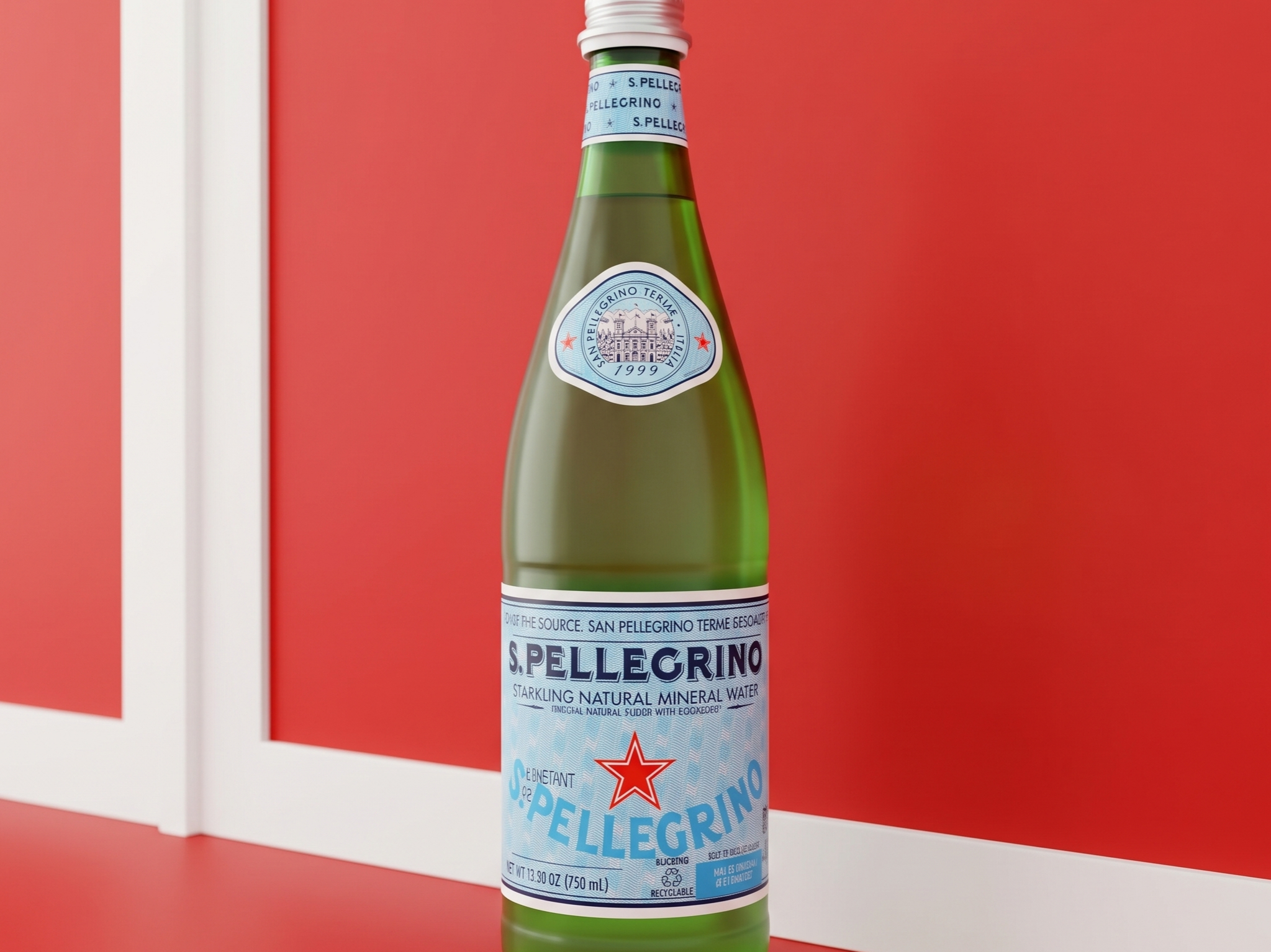S. Pellegrino - Sparkling Natural Mineral Water (750 ml).