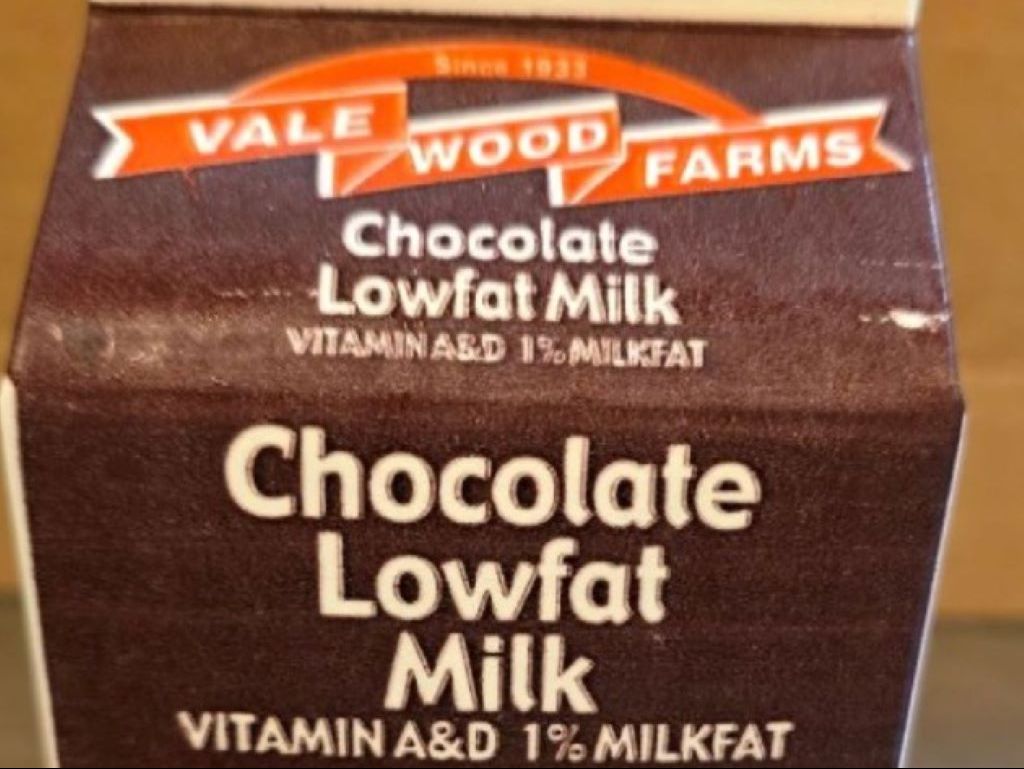 Vale Wood Farms Chocolate Milk Pint.