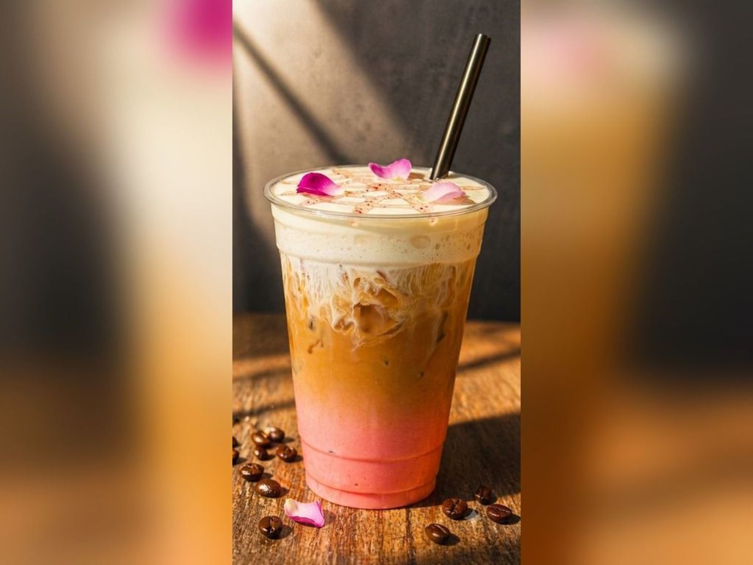 Iced Rose Mufawar Latte.