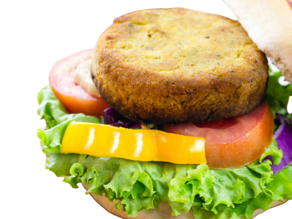Vegan Impossible Burger (V).
