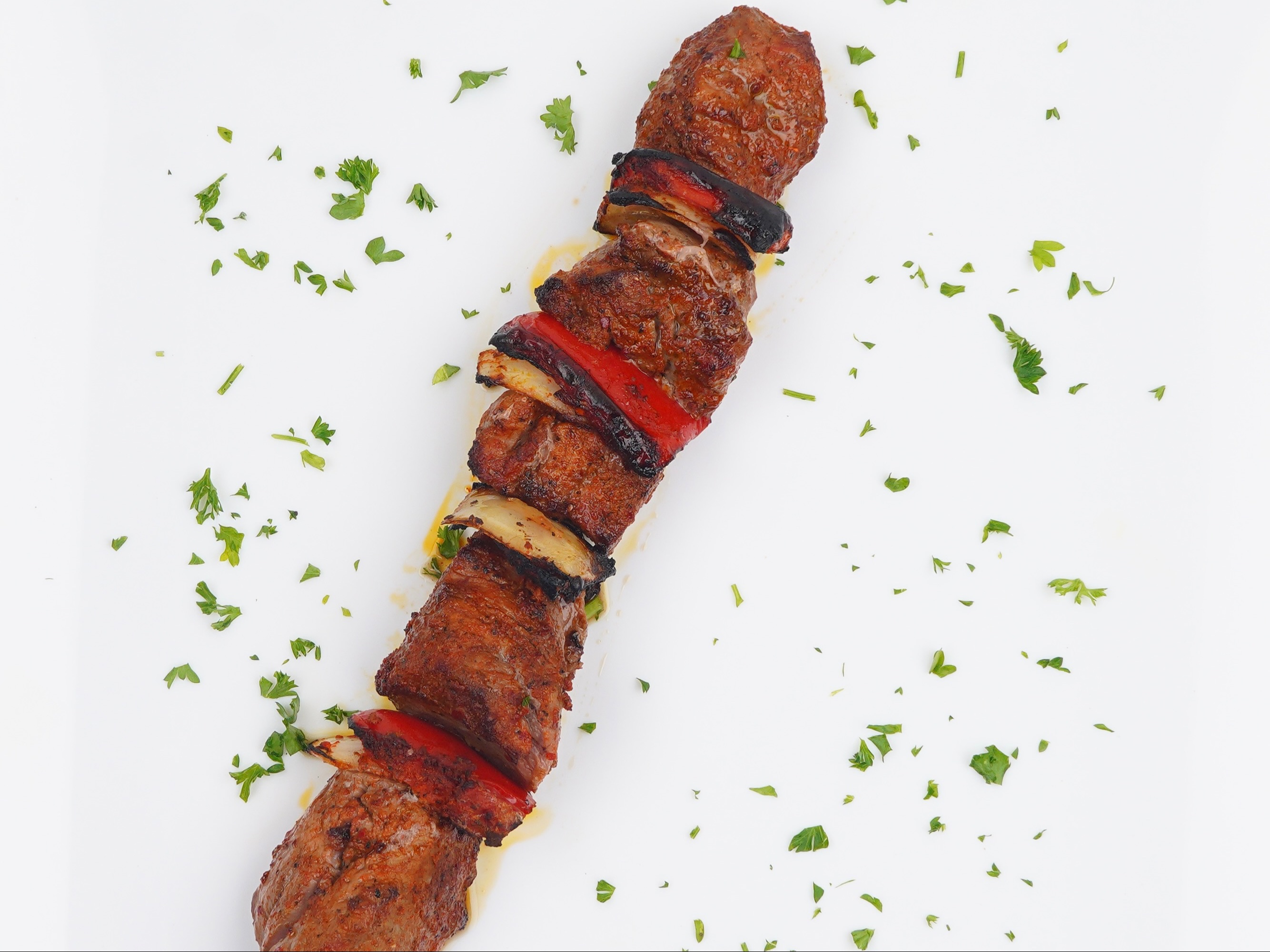 Angus Beef Kabob Skewer.