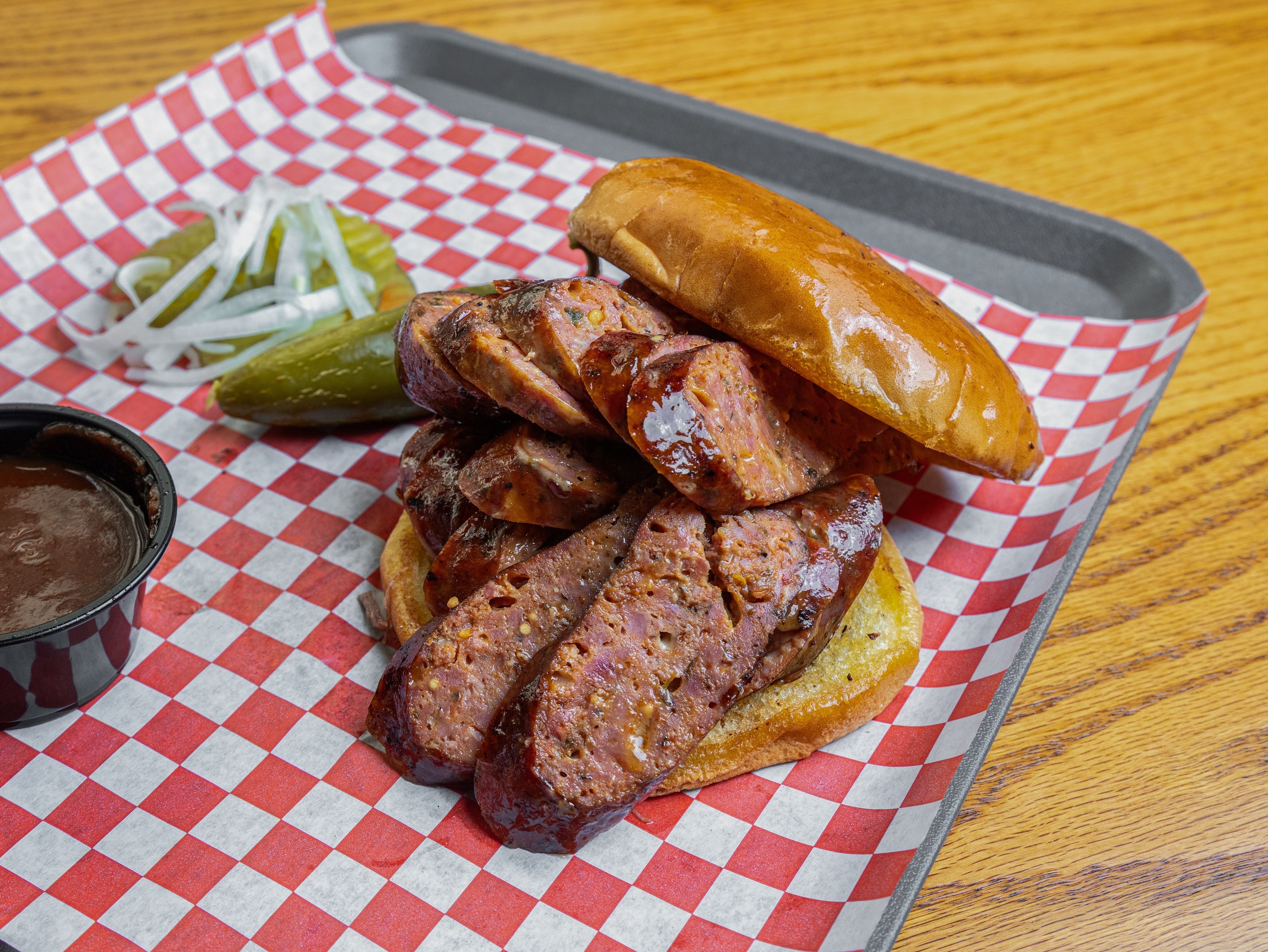 Sausage Link (Jalapeno & Cheddar) Sandwich w/6oz Side (Pick Only 1 Side).