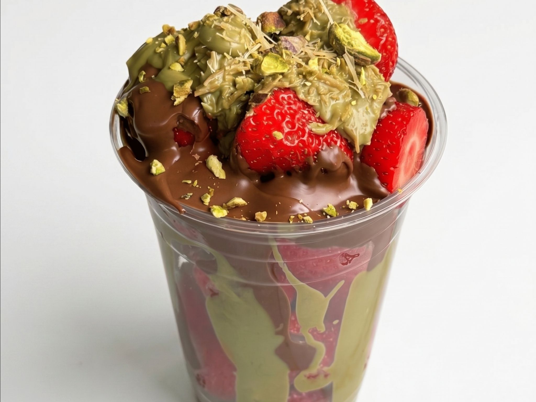 Small Strawberry Dubai Chocolate Cup.