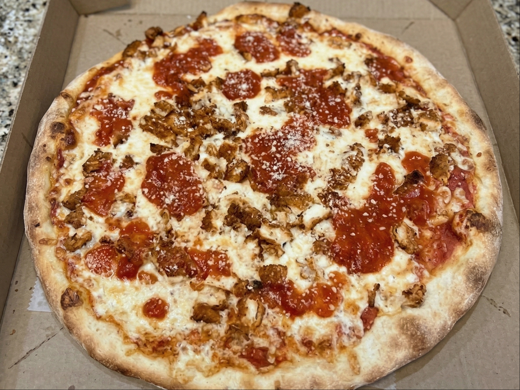 Chicken Parmigiana Pizza.