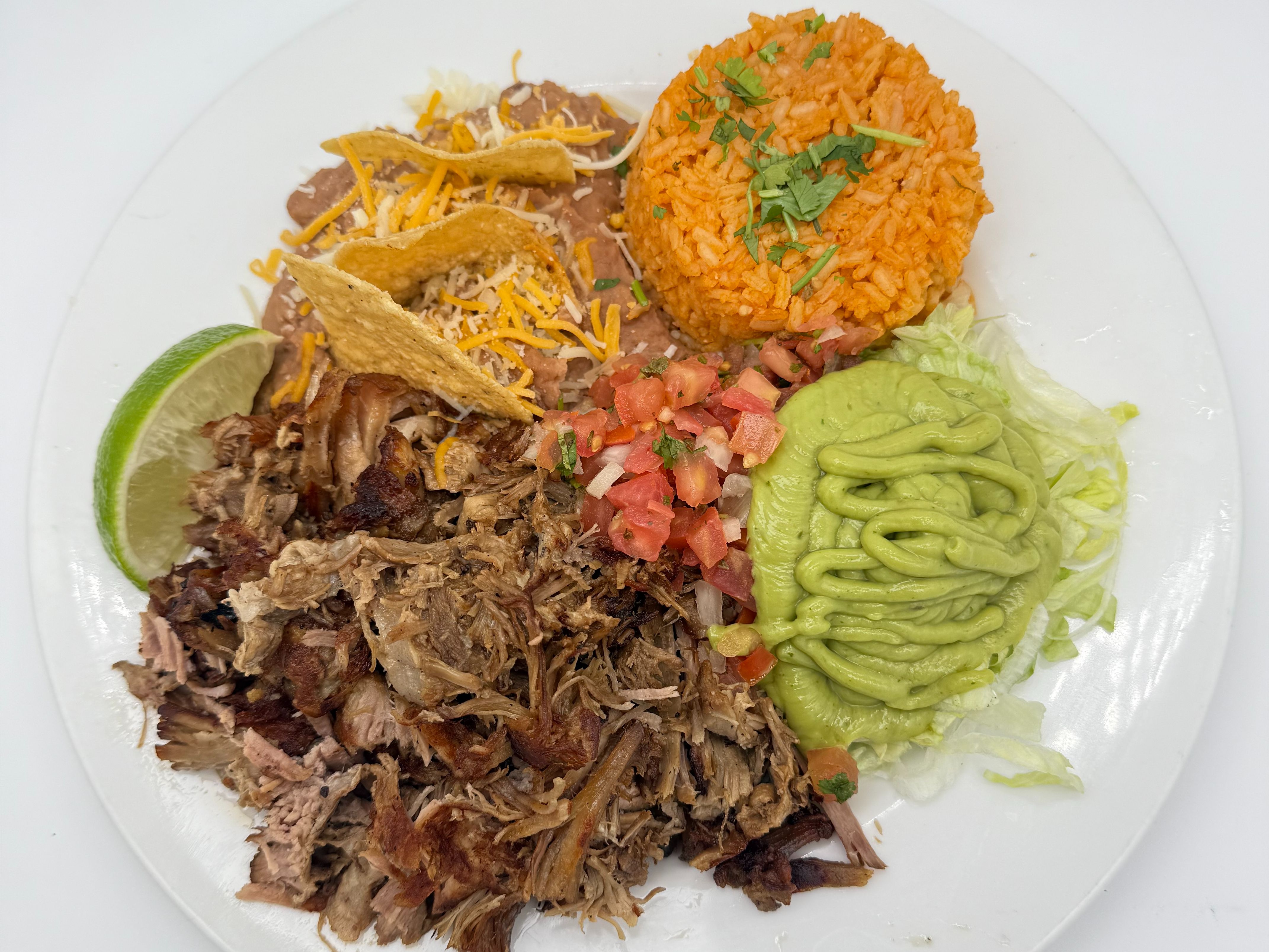 Carnitas Plate.