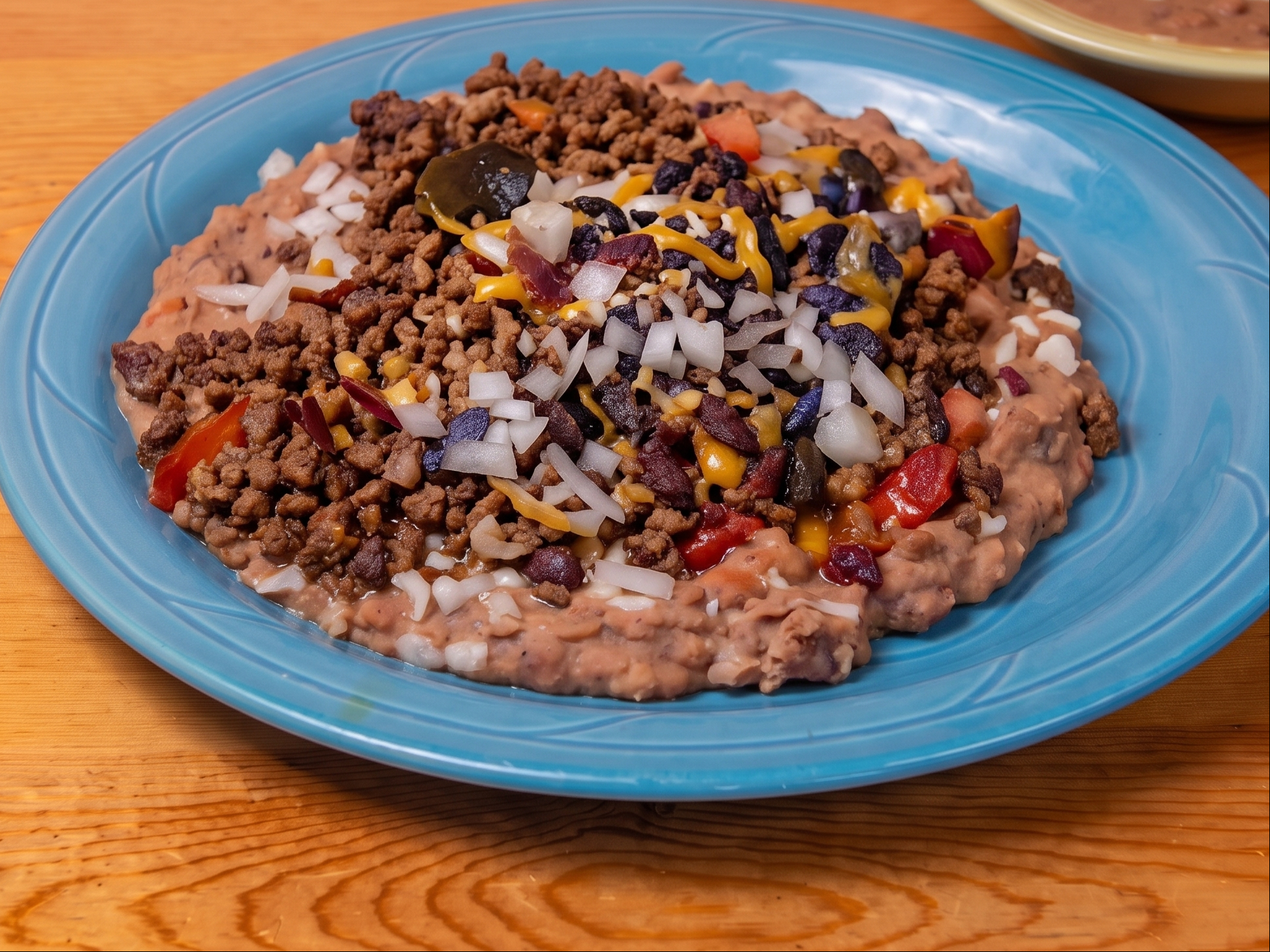 Chorizo, Bean, Cheese Dip.