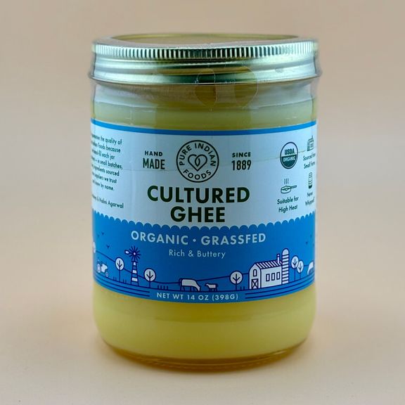 Cultured Ghee, Grass Fed & Certified Organic 14 oz