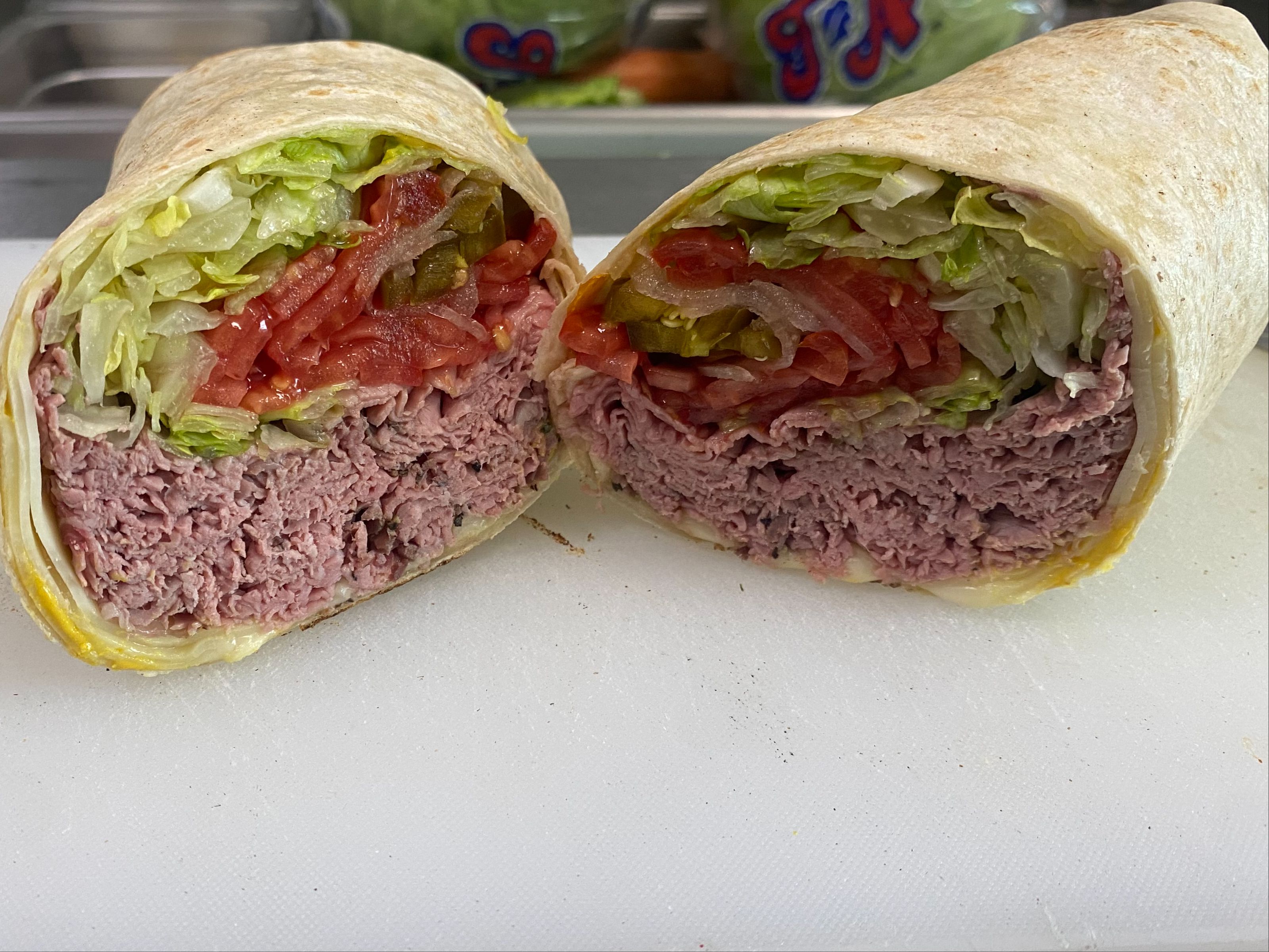 Roast Beef wrap.