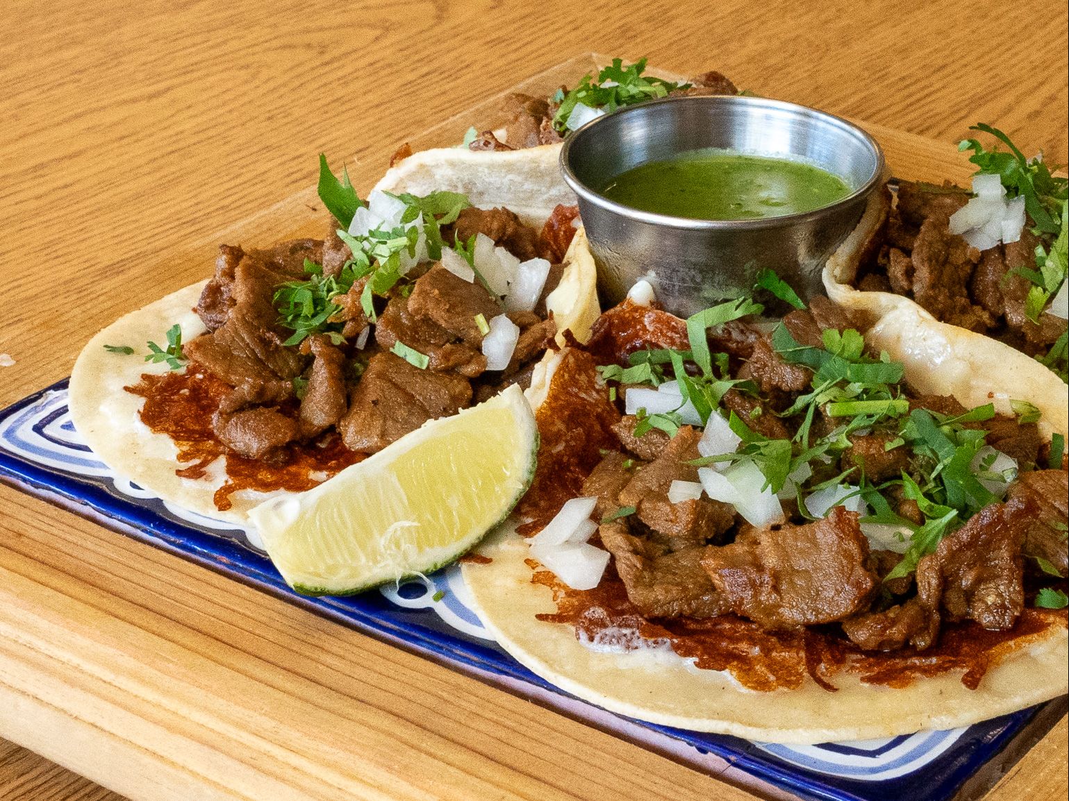 Short Ribs BBQ (pork)  Tajin Tacos.