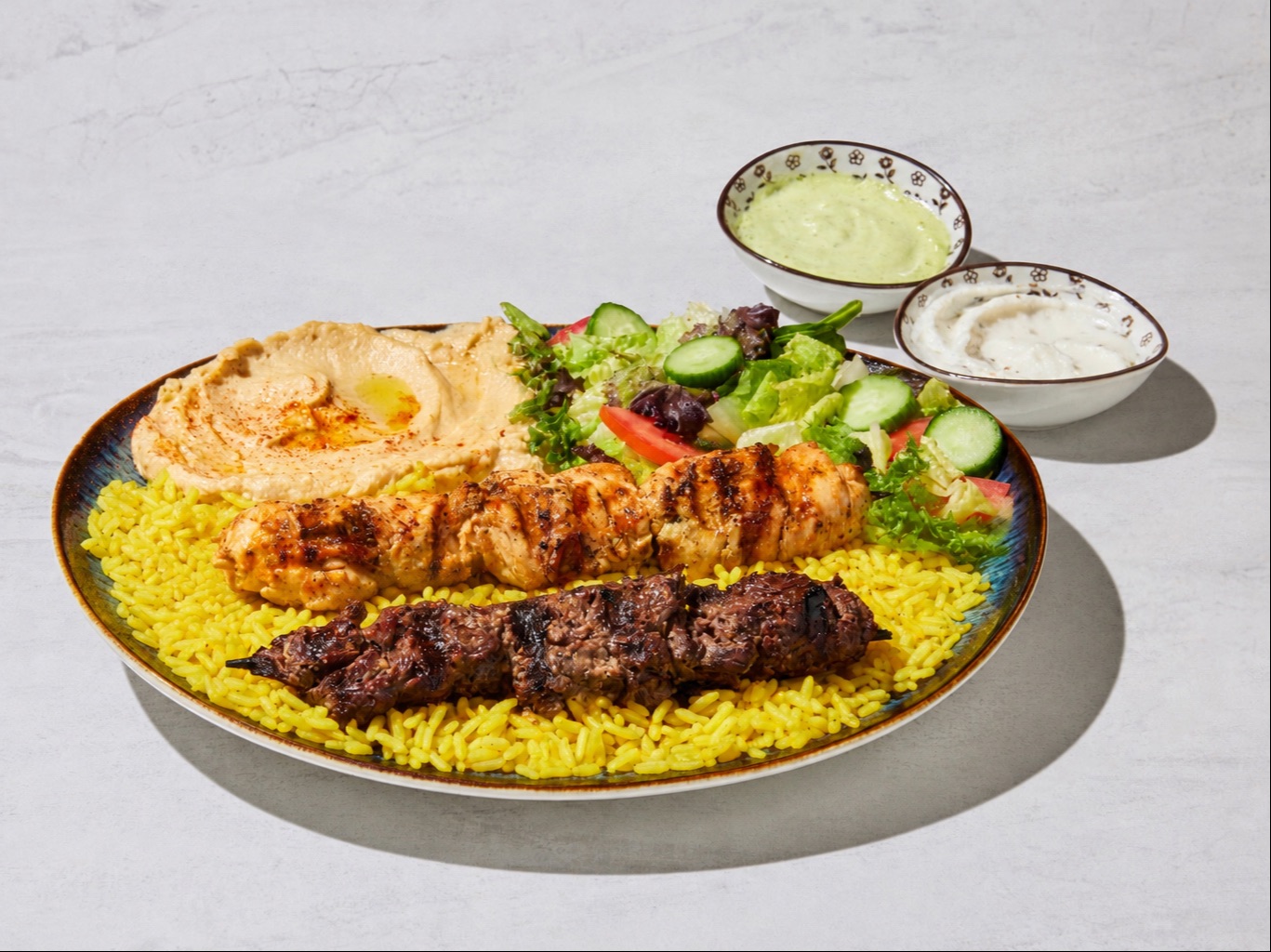 Chicken & Beef Plate.