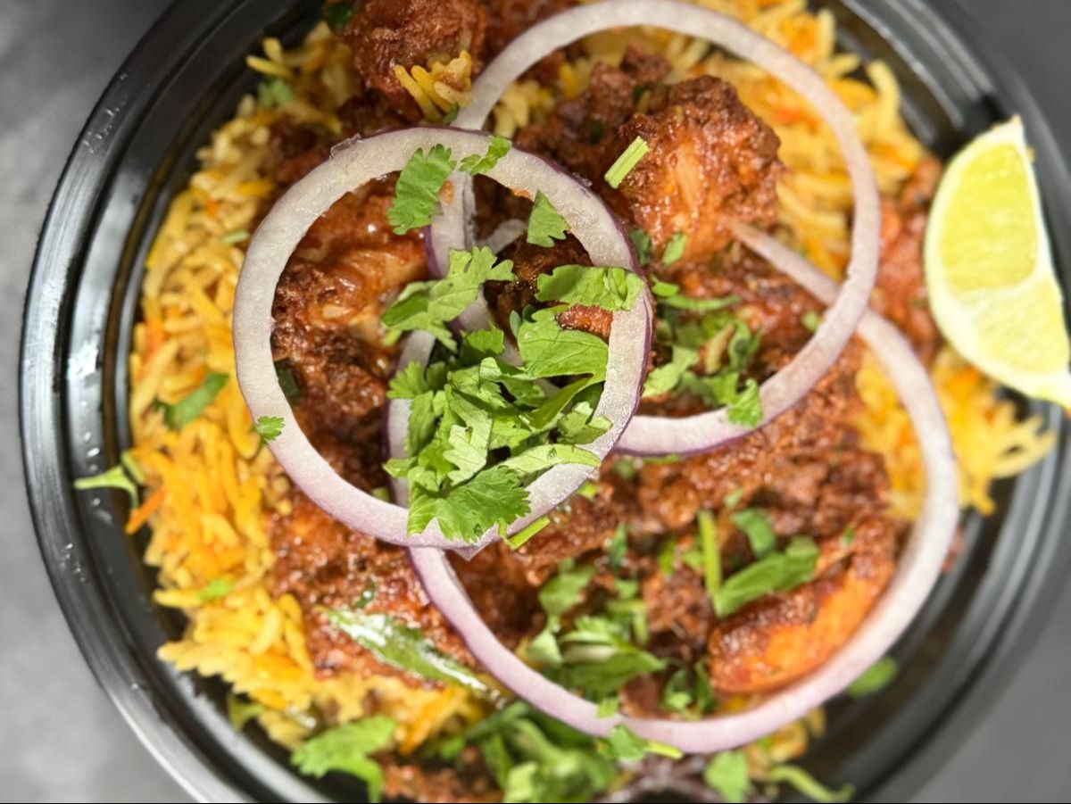 Chicken 65 Biryani (Bone-In).