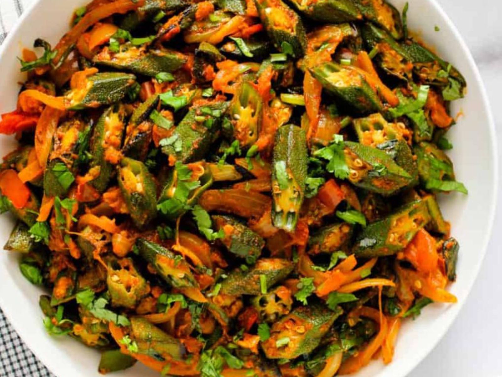 Bhindi Sabzi (Okra).