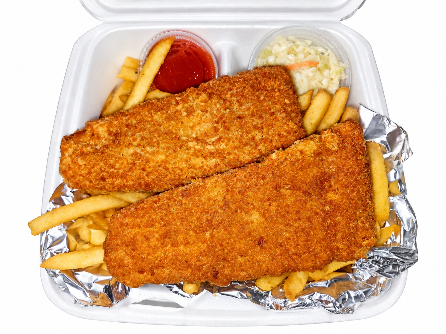 Fried Fillet Of Flounder (2 Pcs).