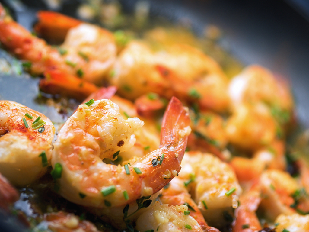 Spicy Garlic Shrimp Saute.
