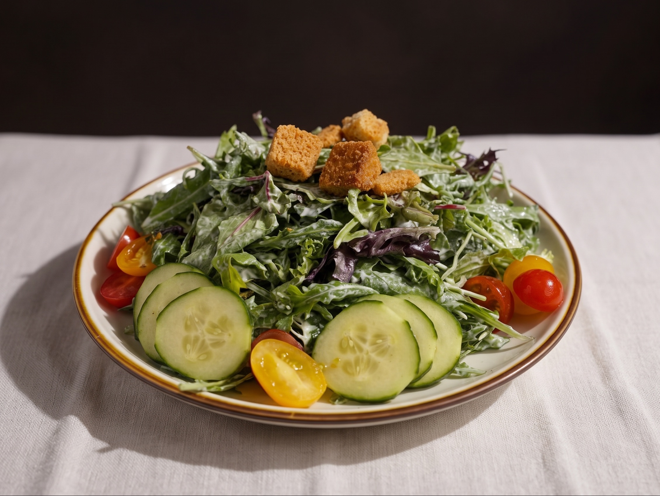House Salad With Scallops.