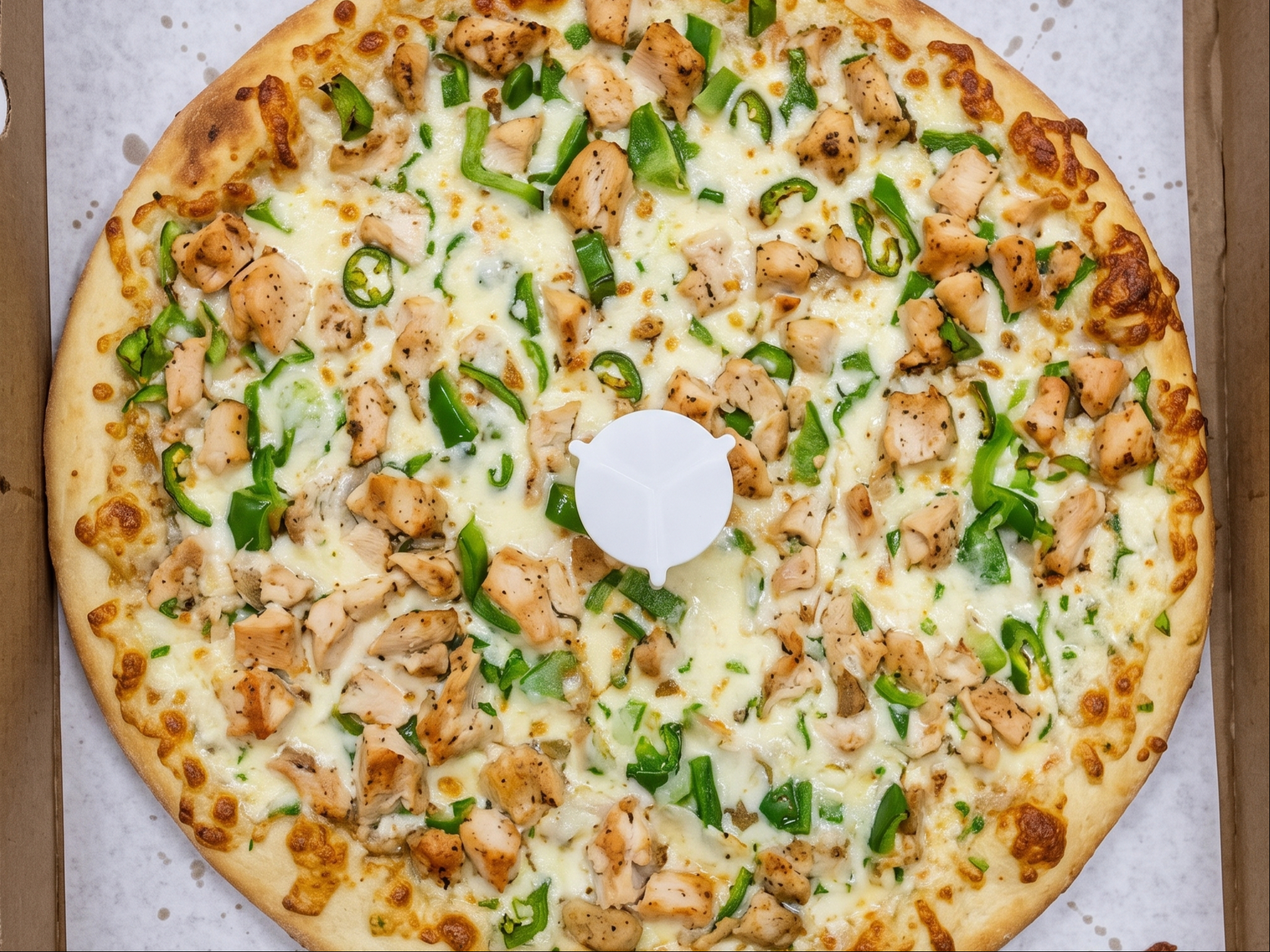 Med Chicken Pizza.