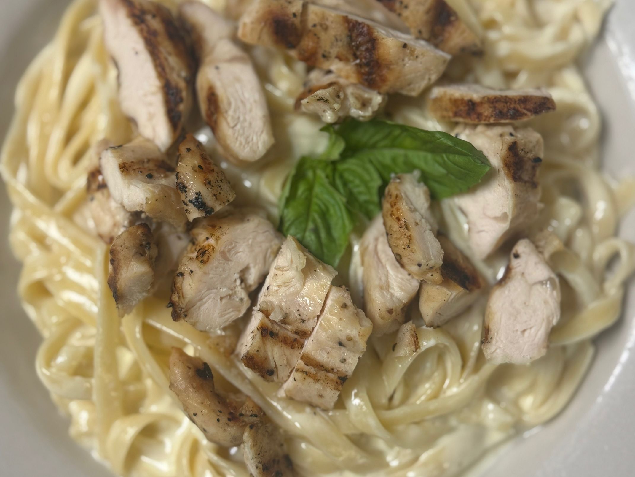 Chicken Alfredo.