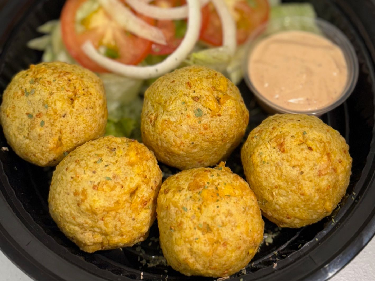 Cheese Mofongo + Pork Chops.