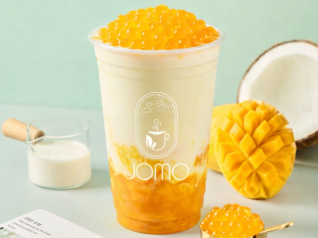 Mango Fresh Milk w/t Mango Pop.