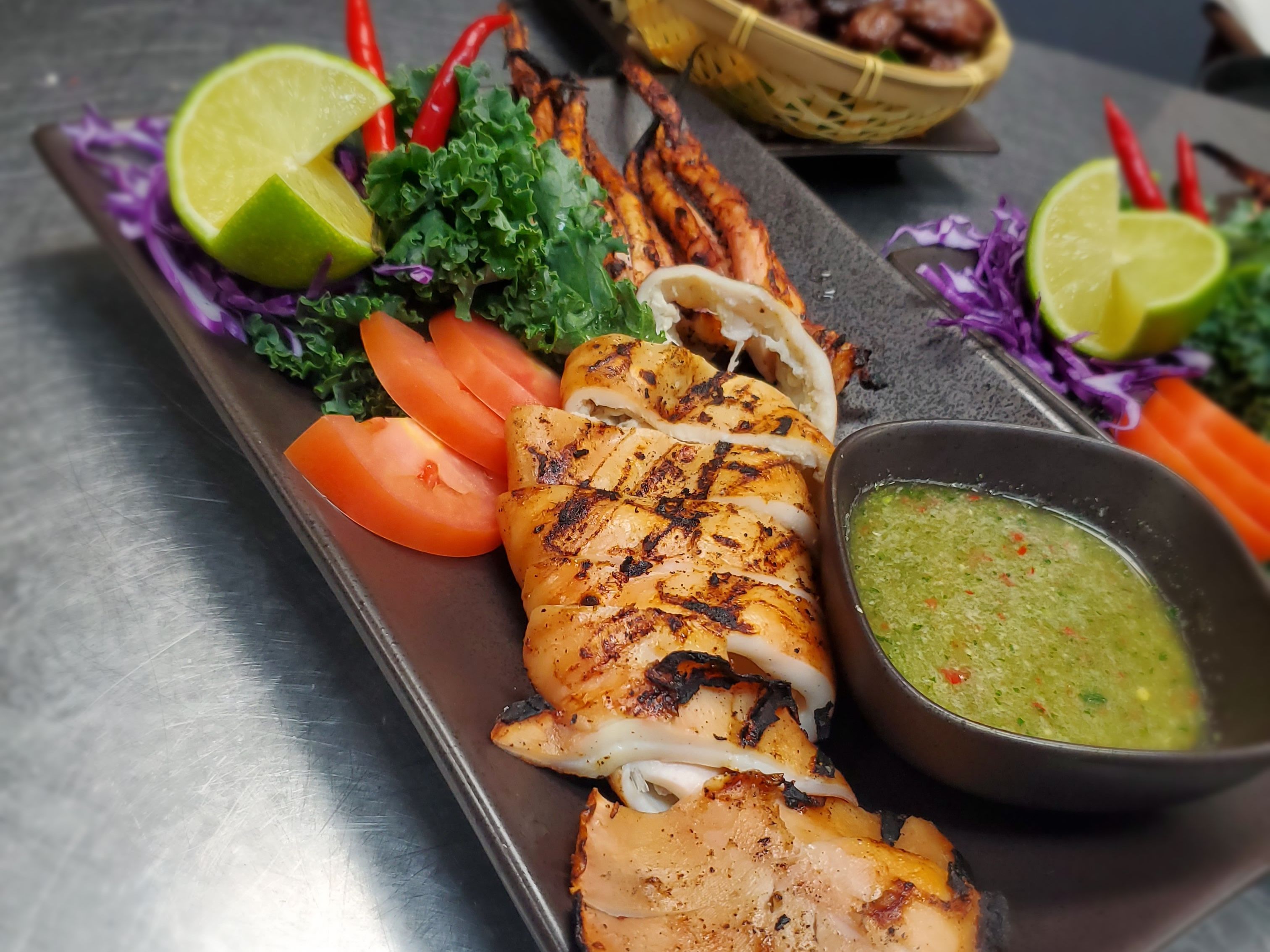 Grilled Jumbo Squid.