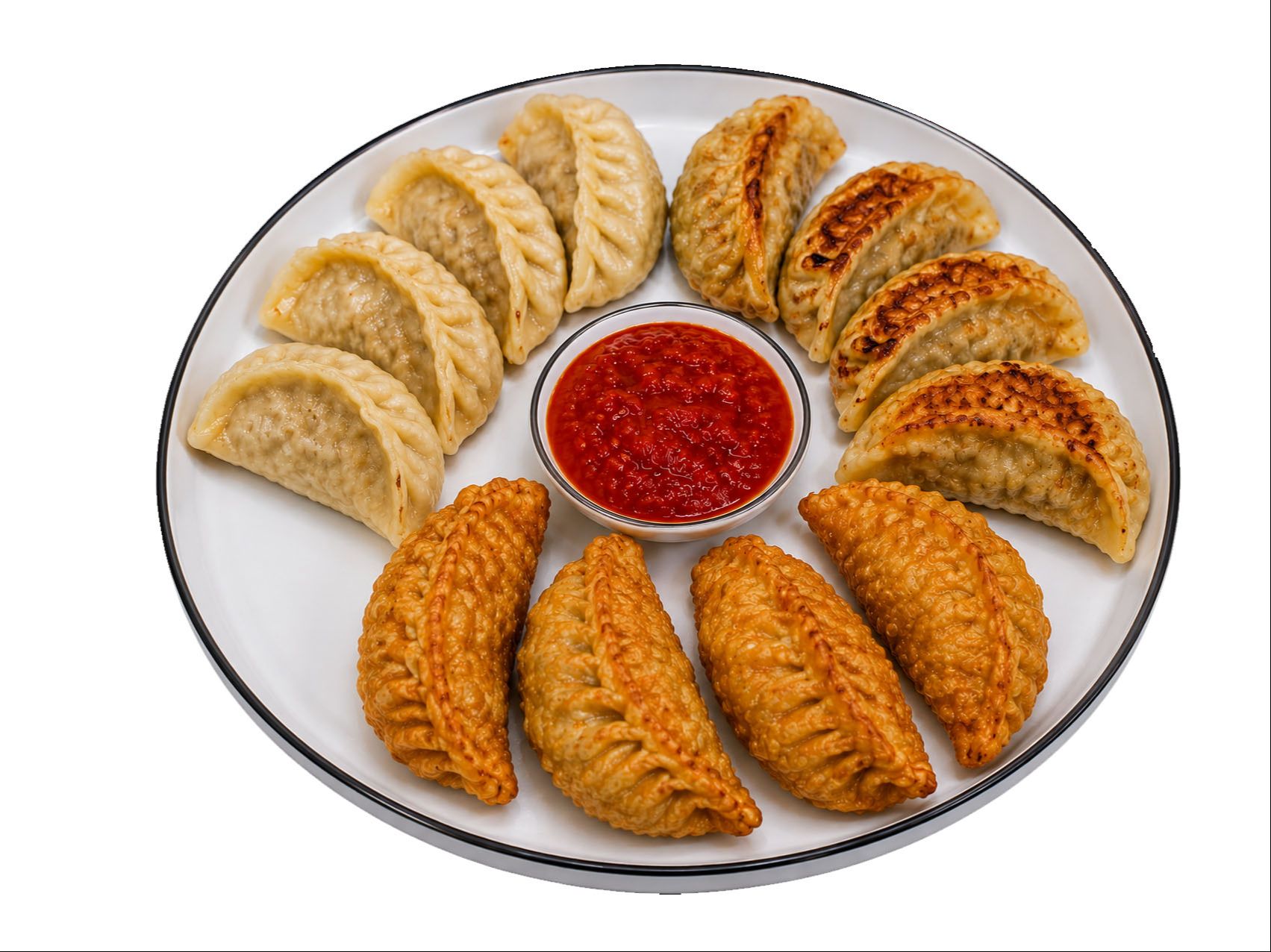 Everest Chicken Momo Platter (12 Pcs).