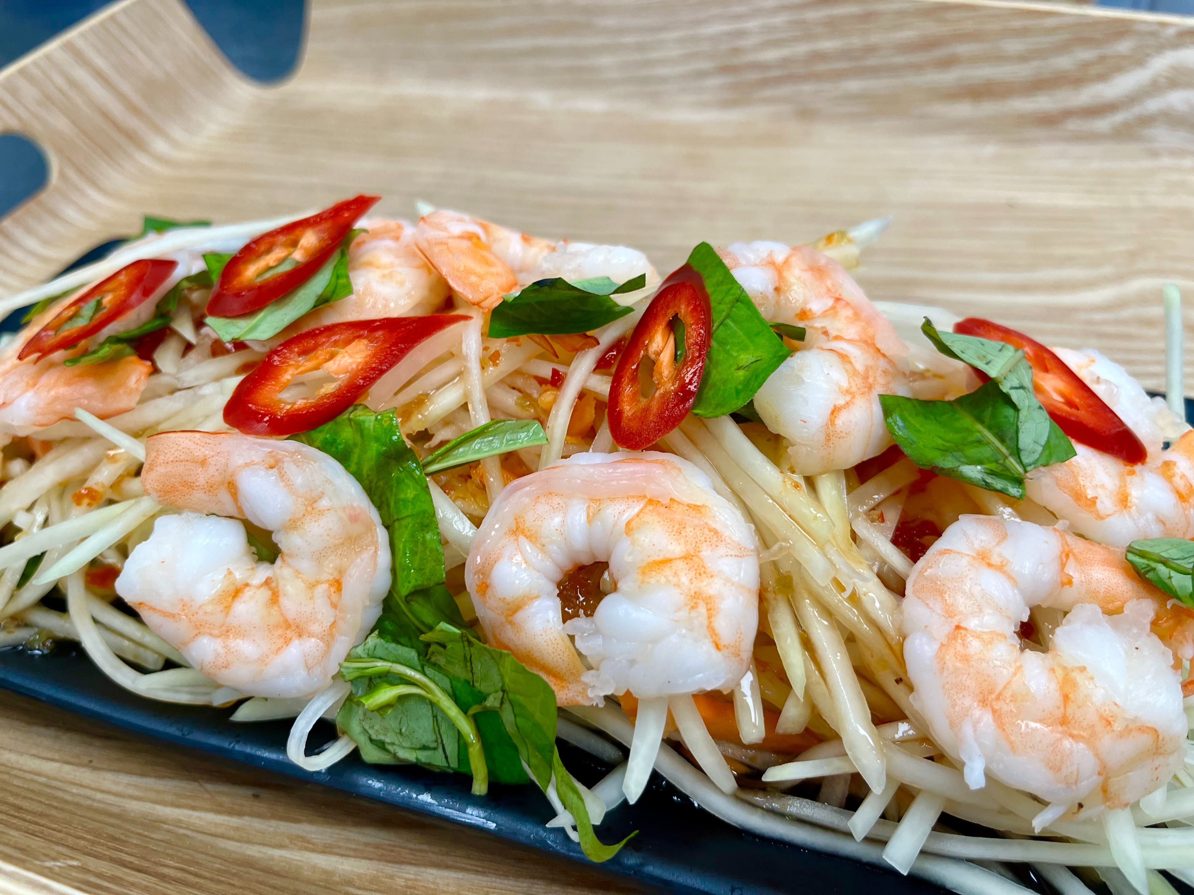 S9. VIETNAMESE PAPAYA SHRIMPS SALAD - GỎI ĐU ĐỦ TÔM (GOI DU DU TOM)