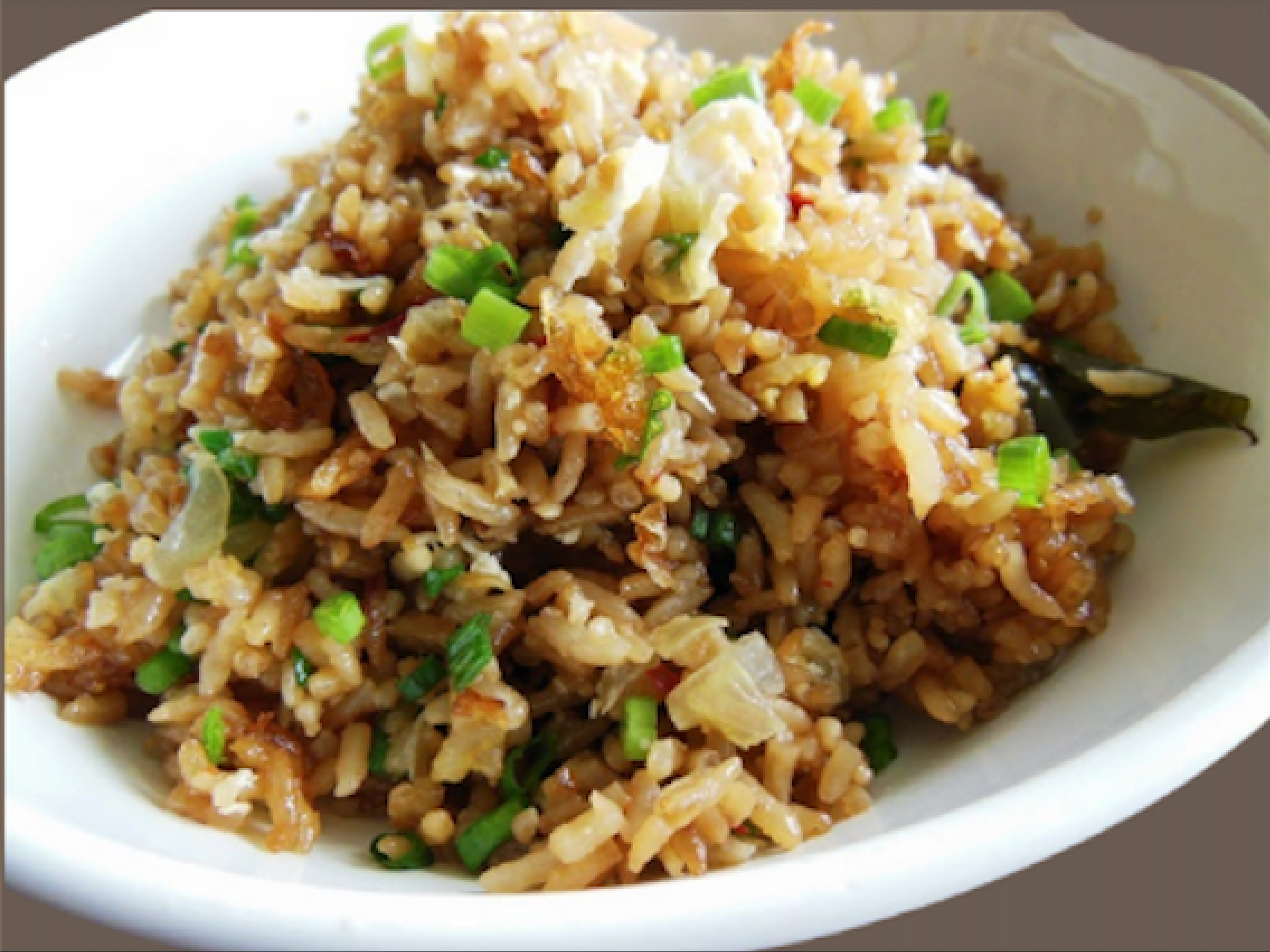 Fried rice w/ chickpeas.